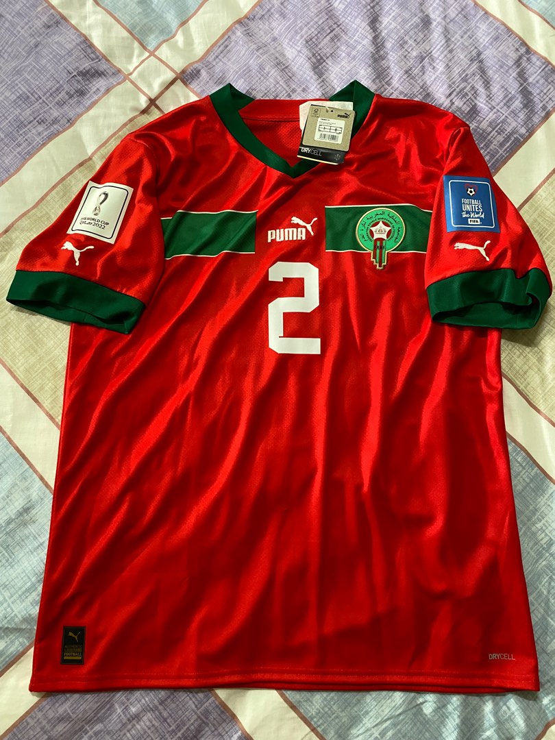 MOROCCO PUMA 2022 HOME Jersey Men S Fashion Activewear On Carousell   Morocco Puma 2022 Home Jersey 1688632536 7add067c 