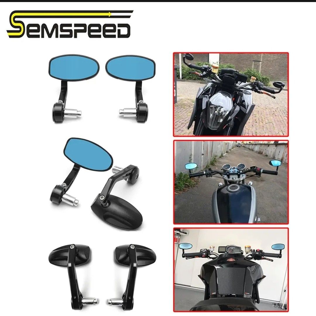 Motorcycle End Bar Mirror, Motorcycles, Motorcycle Accessories on Carousell