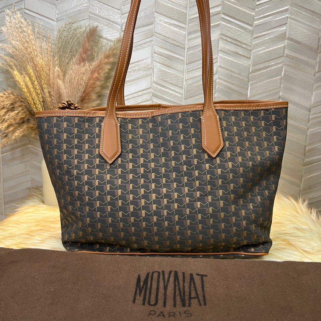 Moynat Monogram Leather Small Tote Bag, Luxury, Bags & Wallets on