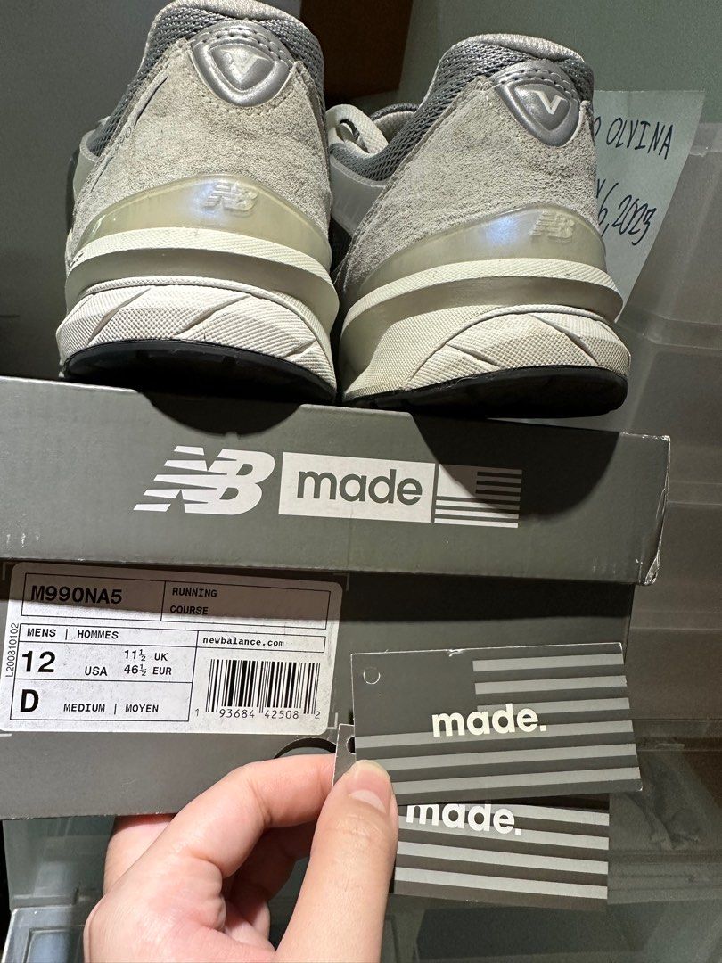 New Balance 990v5 Nimbus Cloud Silver Size 12, Men's Fashion, Footwear,  Sneakers on Carousell