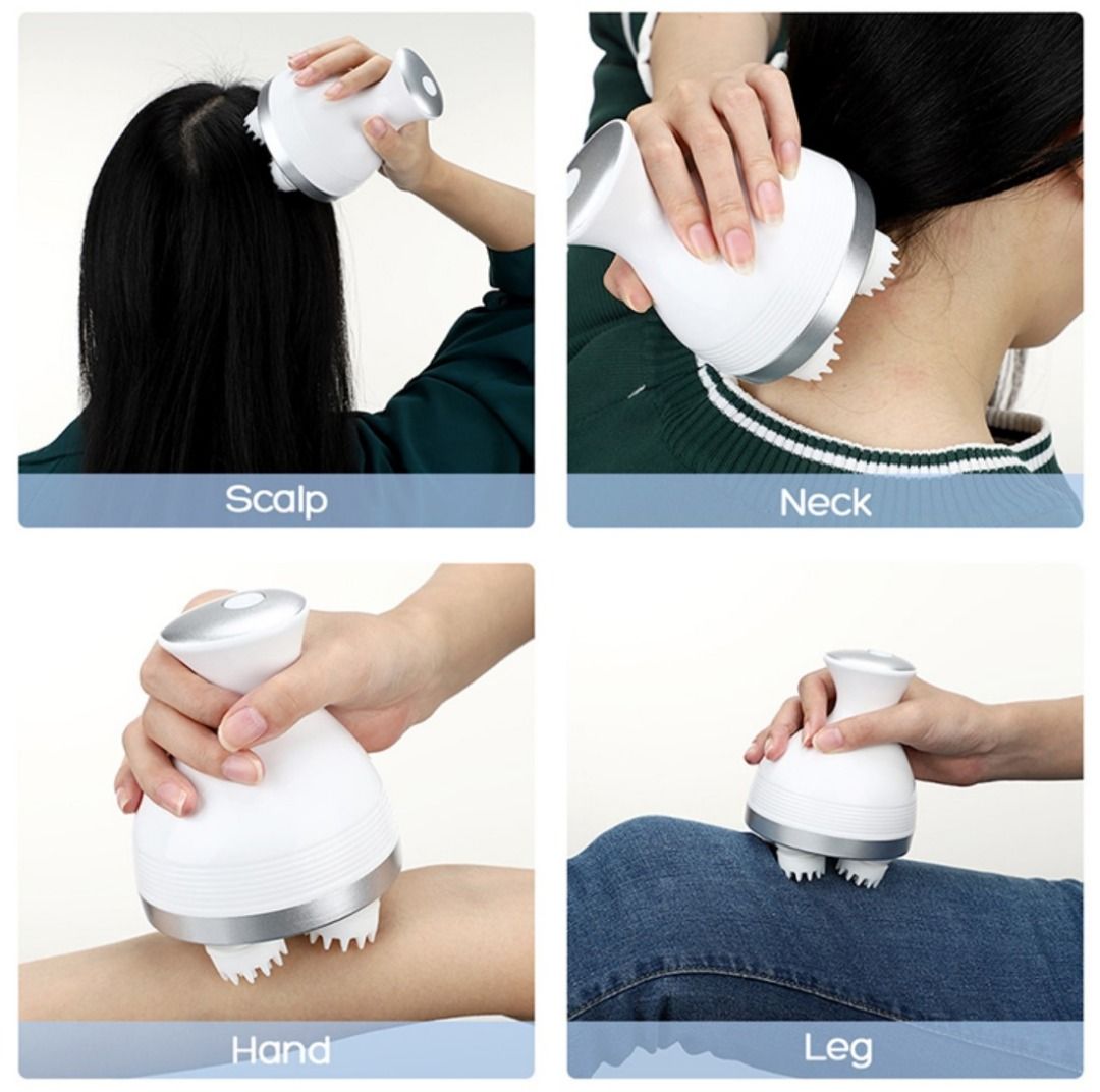 Electric Head Massager Wireless Portable Headache Relief Massage Scalp  Vibration Heating Air Compression Head Massager Gift For Men And Women