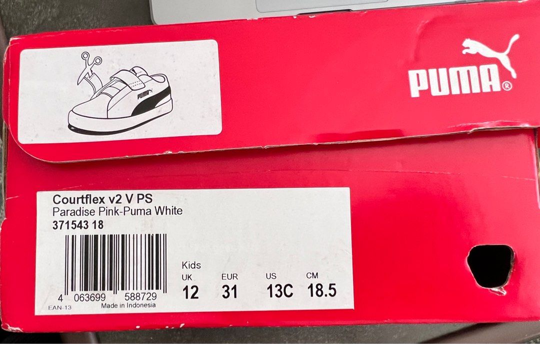 White puma trainers kids store