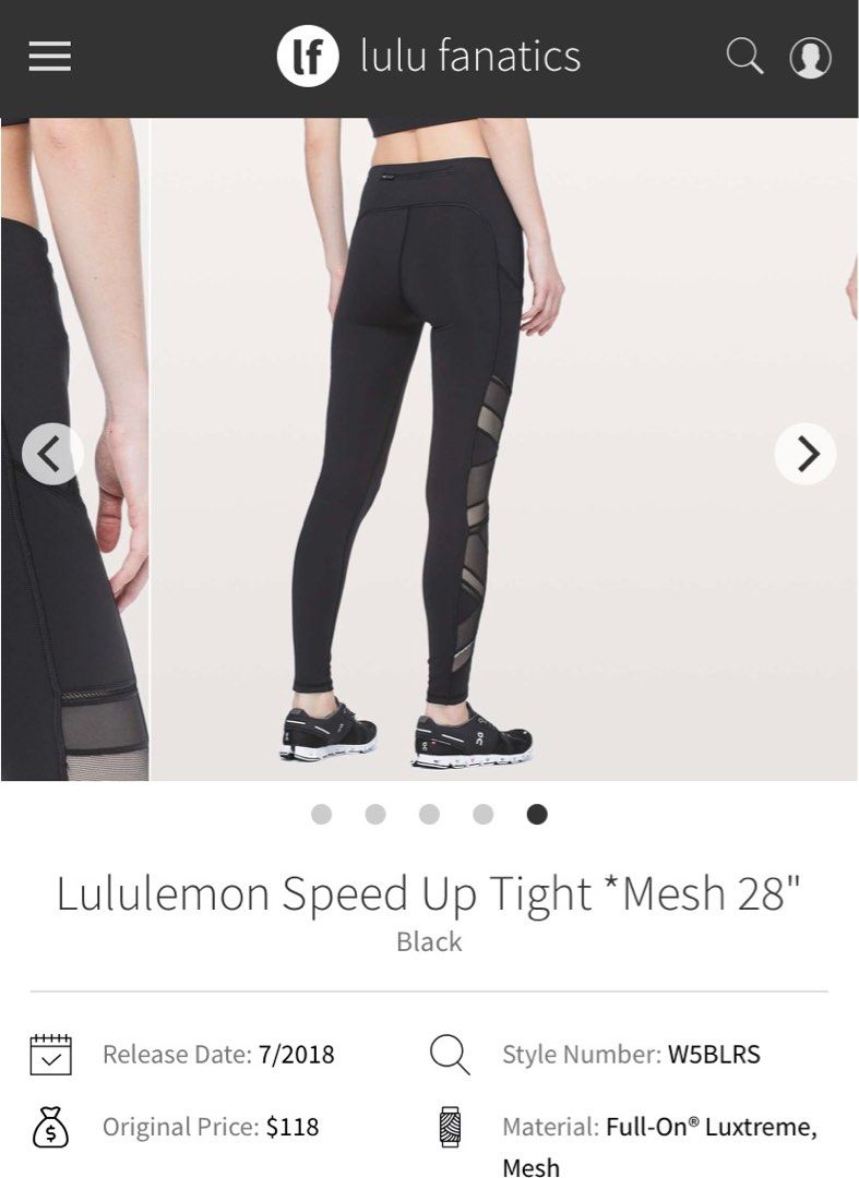 Lululemon Speed Tight II *Full-On Luxtreme (Reflective) - Black - lulu  fanatics