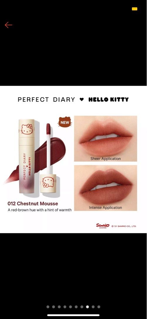 Lip Stain Limited Edition Perfect Diary x Hello Kitty, Beauty & Personal Care, Face, Makeup on
