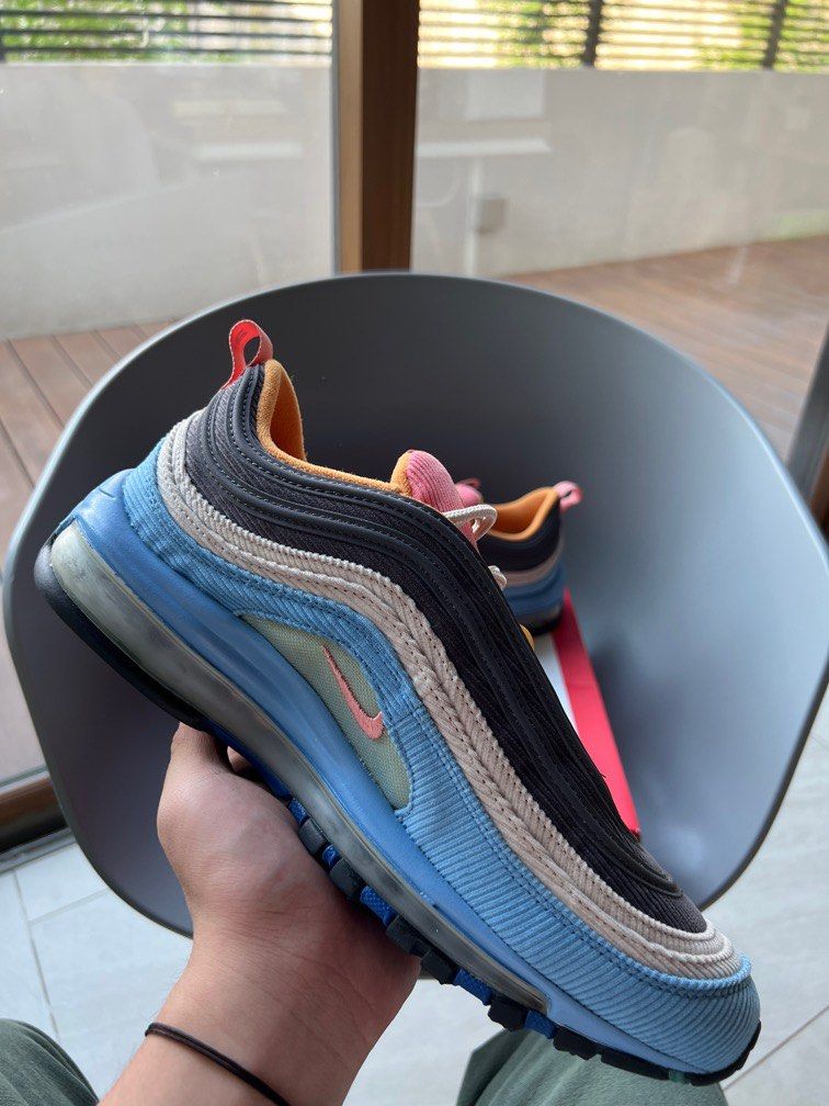 Nike air max 97 light blue corduroy sales