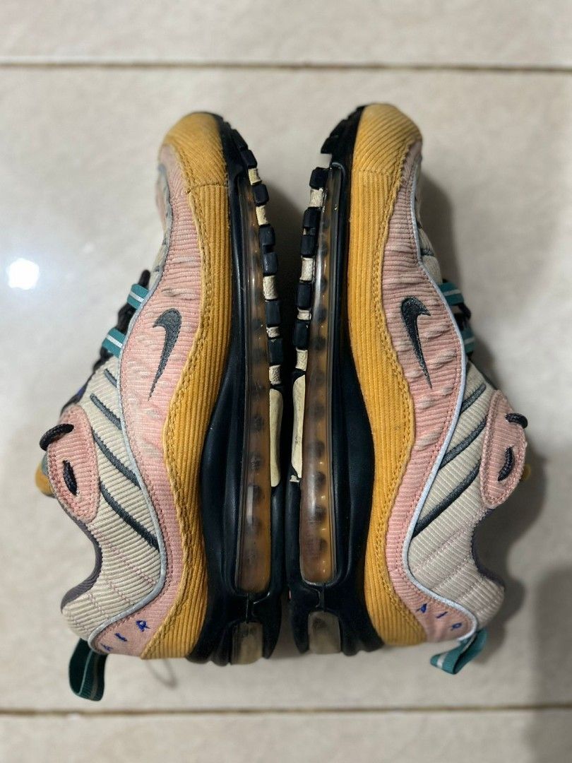 Nike air max 98 corduroy amber rise, Fesyen Pria, Sepatu , Sneakers di  Carousell