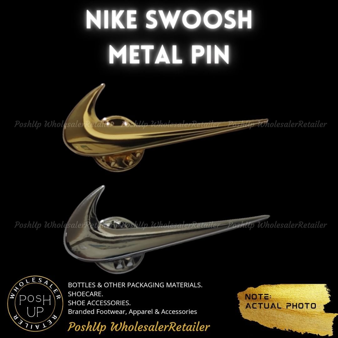Gold nike swoosh pin new arrivals