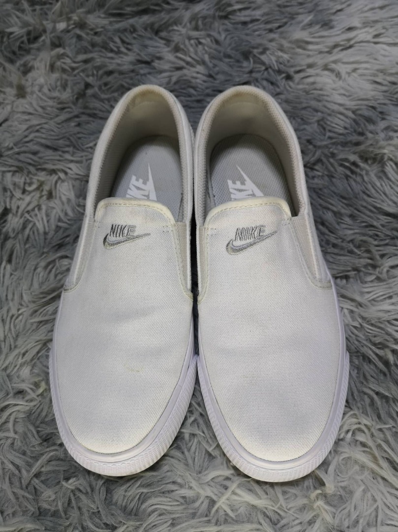 plain white slip on shoes