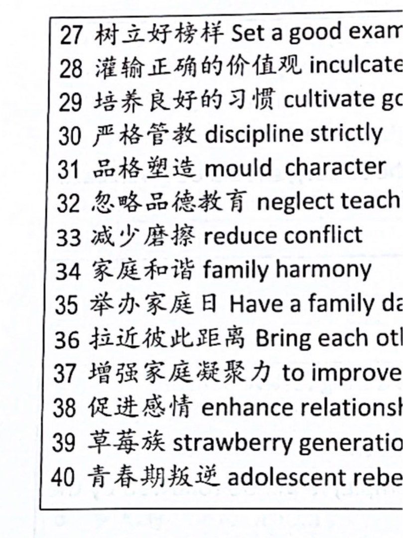 Chinese Notes Example O level CHINESE notes, Hobbies & Toys, Books & Magazines, Textbooks on ...