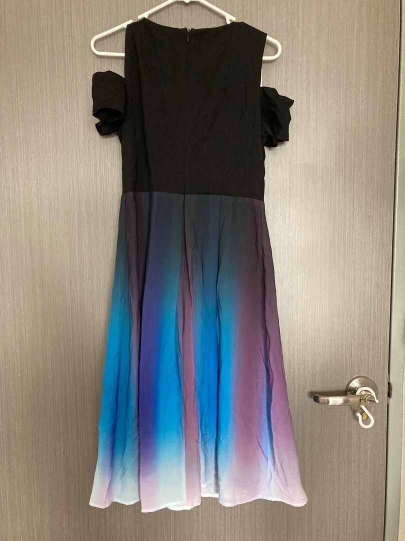 Cold shoulder discount gradient dress