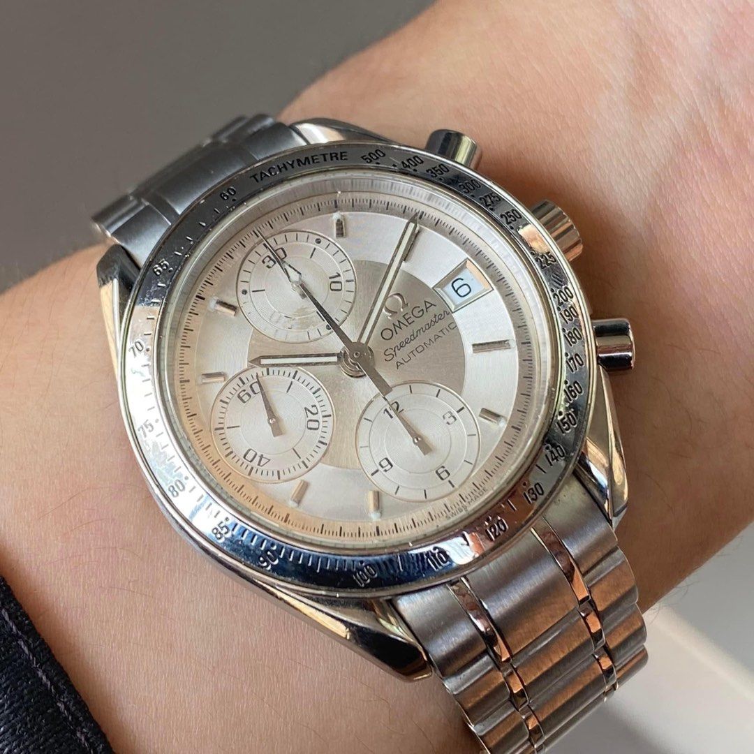 Omega Speedmaster White Dial Date Swiss Made Chronograph Watch on Carousell