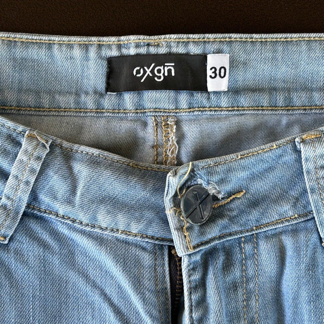 Oxygen distressed jeans (Category: Jeans) located in San Pablo. Submitted by shopjprt (Listing ID 1241449664, Image 3). Description: Item: Oxygen distressed jeans Size on tag: 30” waist, 37” long Condition: 9/10 Comfortable and stylish ☻ Mine: ₱399 + sf.
