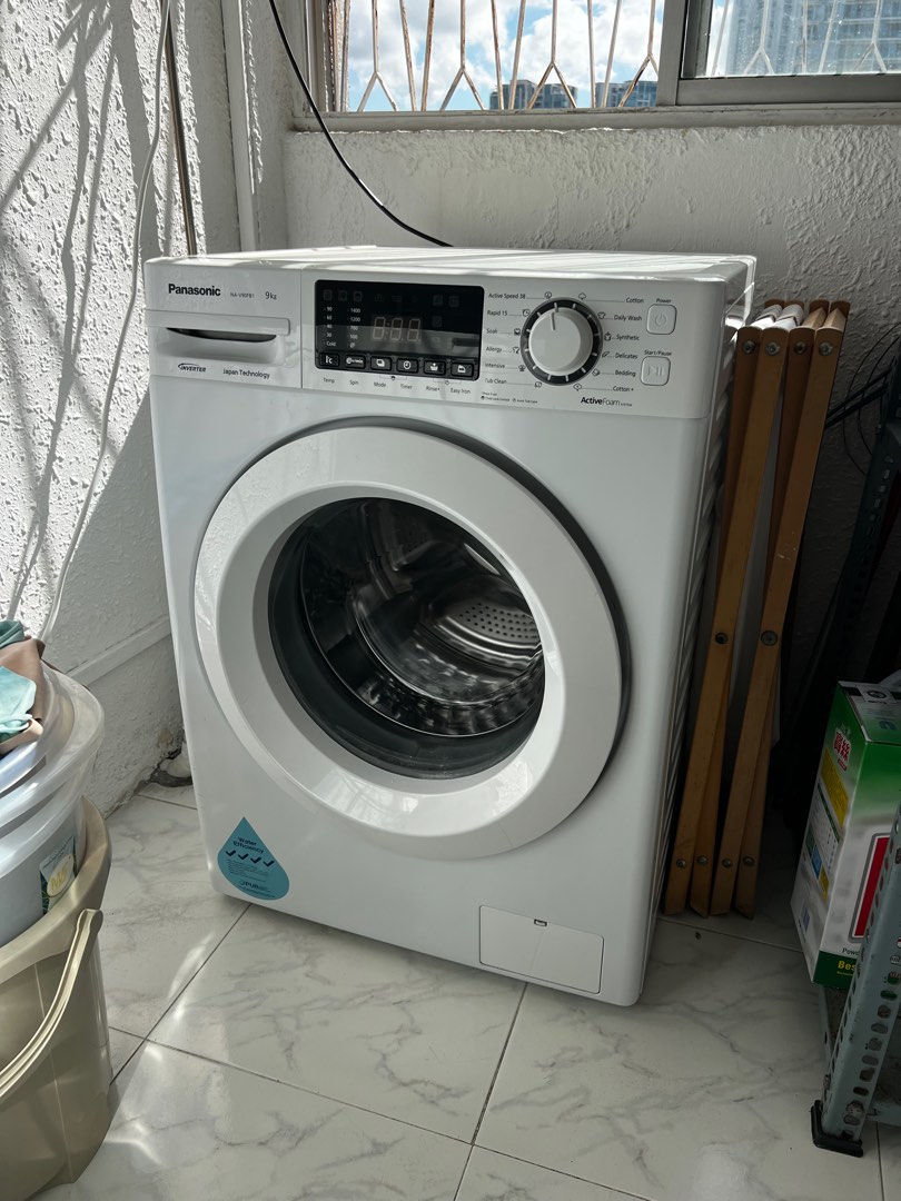 Panasonic 9kg front load washing machine, TV & Home Appliances, Washing