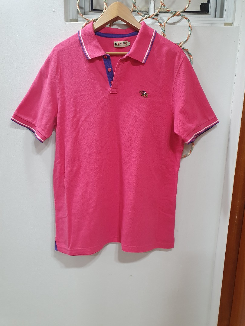 Pink Polo T-shirt, Women's Fashion, Tops, Shirts on Carousell