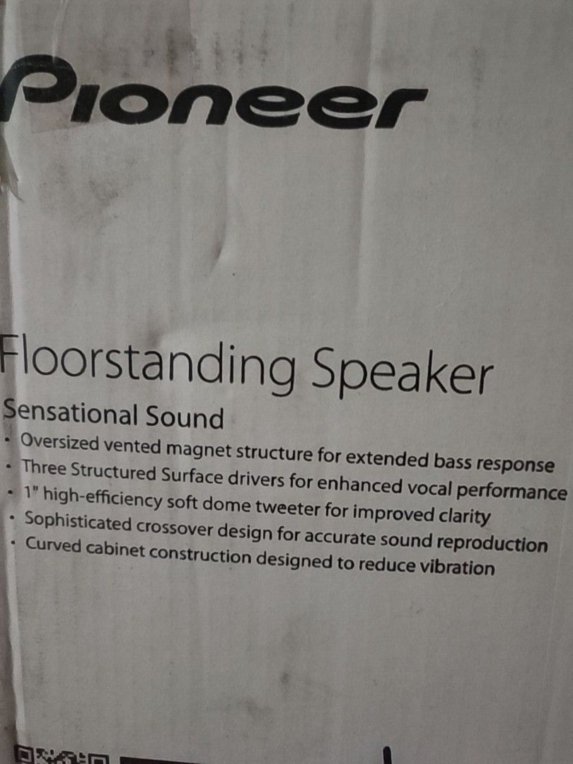 Pioneer andrew jones tower speaker, Audio, Soundbars, Speakers