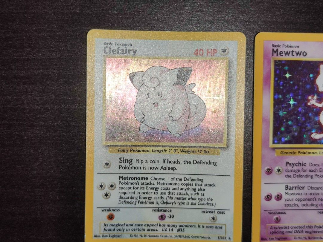 Pokemon Clefairy 5/102 & Mewtwo 10/102 Base Set, Hobbies & Toys, Toys & Games on Carousell Pokemon Clefairy 5/102 & Mewtwo 10/102 Base Set, Hobbies & Toys, Toys & Games on Carousell