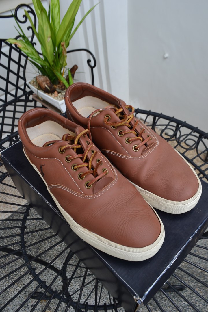 Black and brown polo shoes