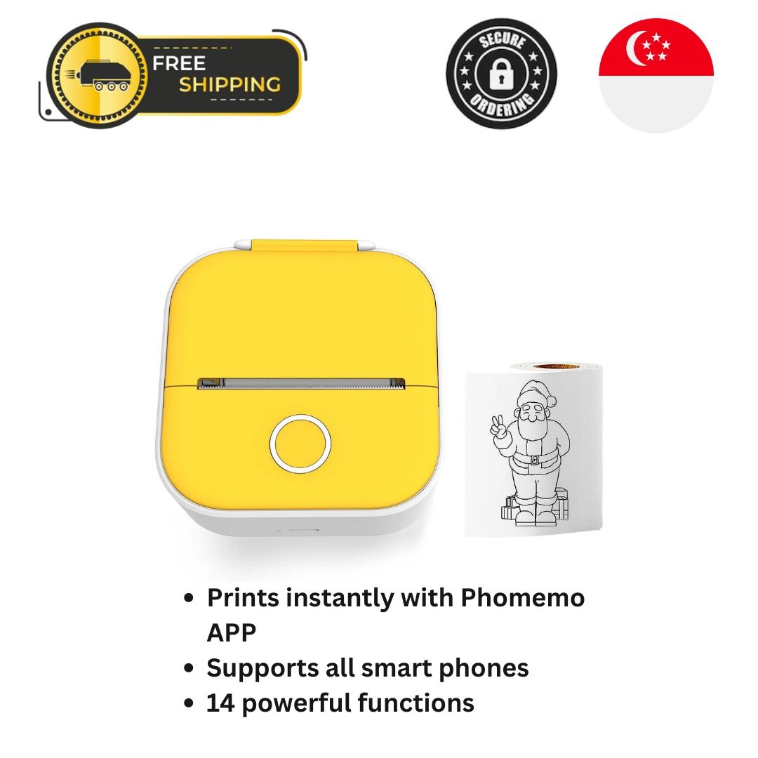 Mini Printer T02 Bluetooth Inkless Instant Photo Printer, Small Thermal  Pocket S