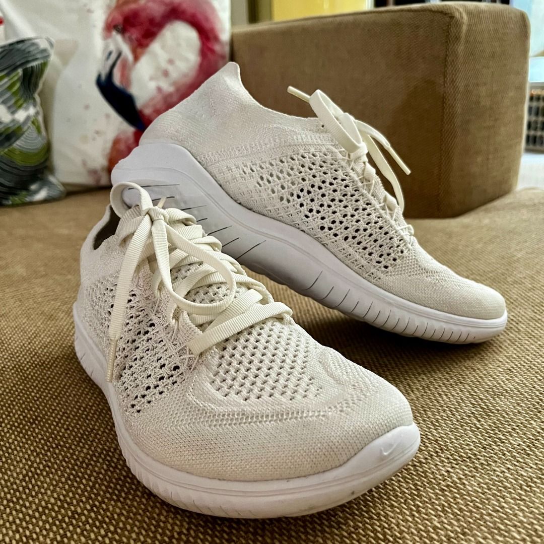 Nike free rn 2018 flyknit white clearance