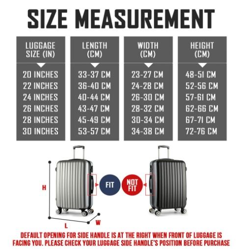 30 inch luggage dimensions sales