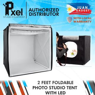 Pxel LB70LED 70cm x 70cm Studio Soft Box LED Light Tent with Backdrop and Bag  | JG Superstore