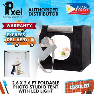 Pxel LB80LED 80cm x 80cm Studio Soft Box LED Light Tent with Backdrop and Bag  | JG Superstore