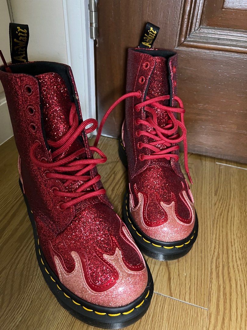 RARE LIMITED Dr Martens 1460 PASCAL FLAME GLITTER authentic doc