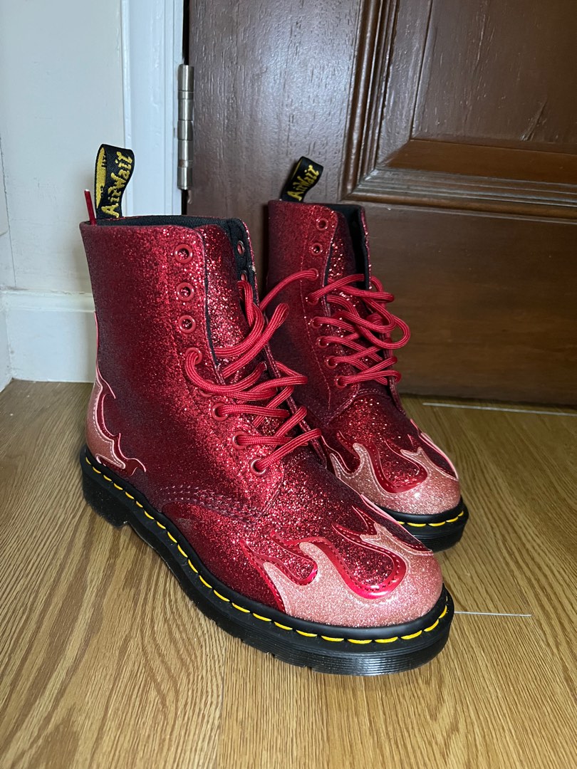 RARE LIMITED Dr Martens 1460 PASCAL FLAME GLITTER
