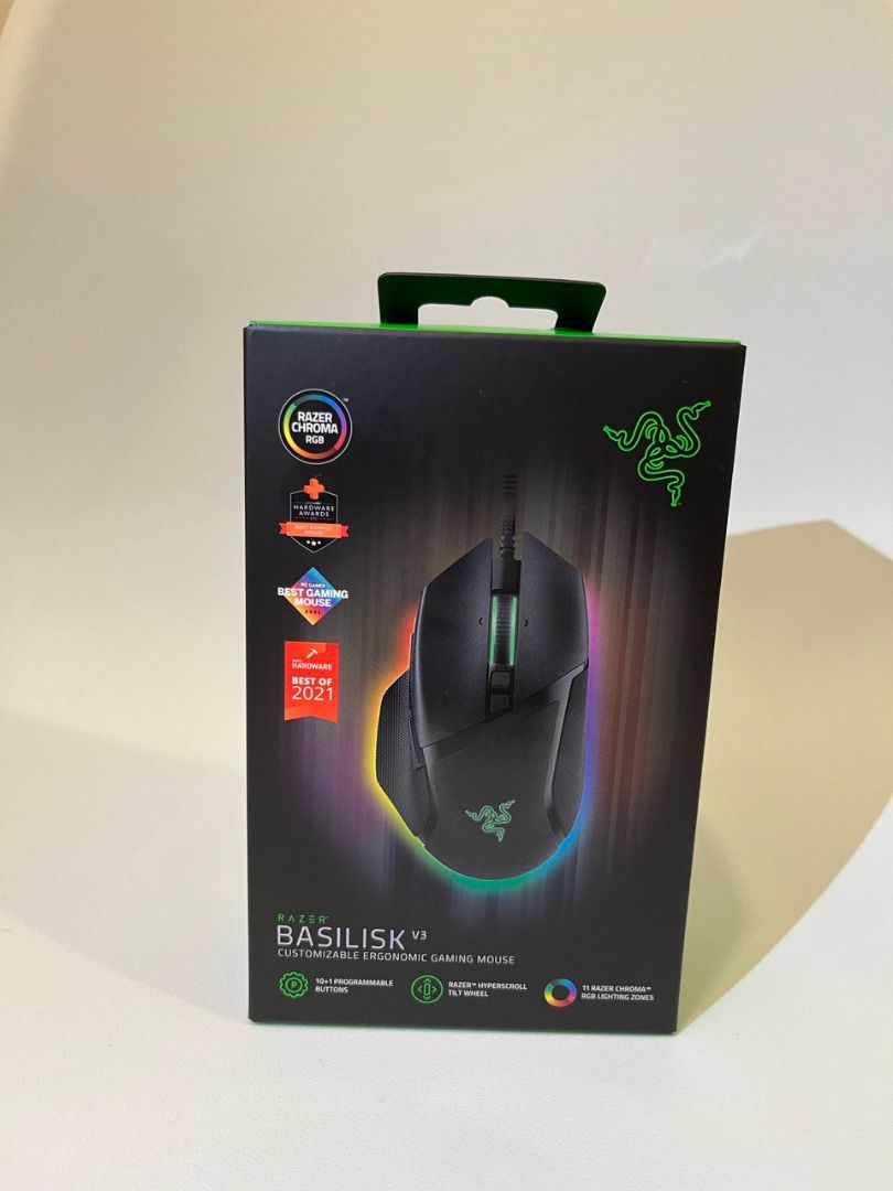 Razer Basilisk V3 Gaming Mouse, 電腦＆科技, 電腦周邊及配件, 電腦滑