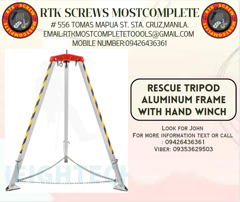 Rescue Tripod Aluminum Frame with Hand Winch, Commercial & Industrial ...