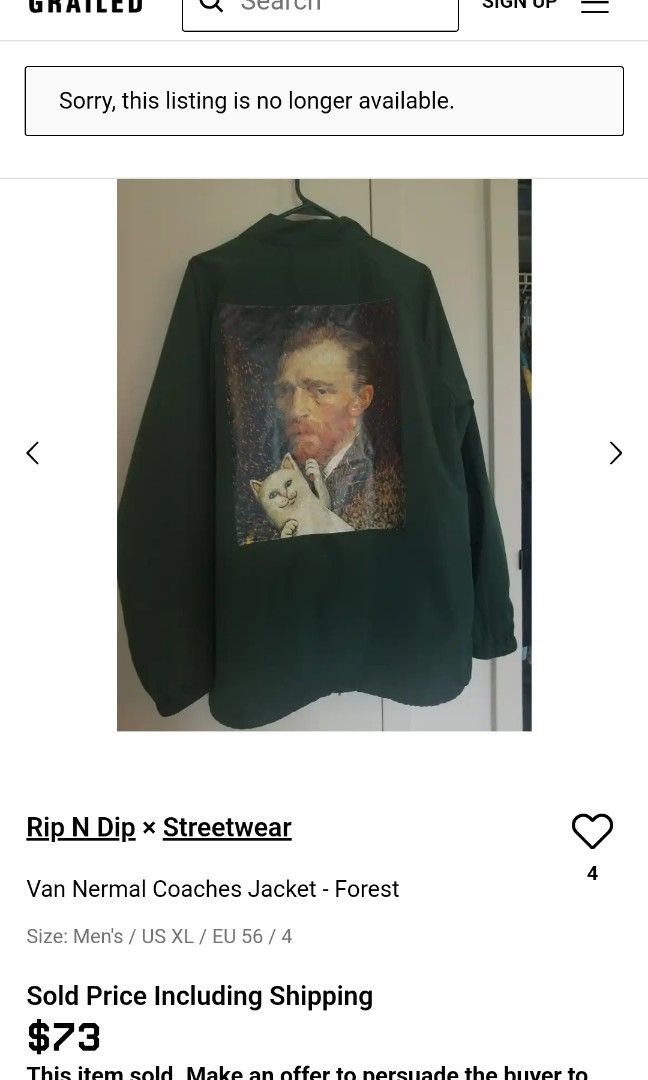 Ripndip van clearance gogh jacket