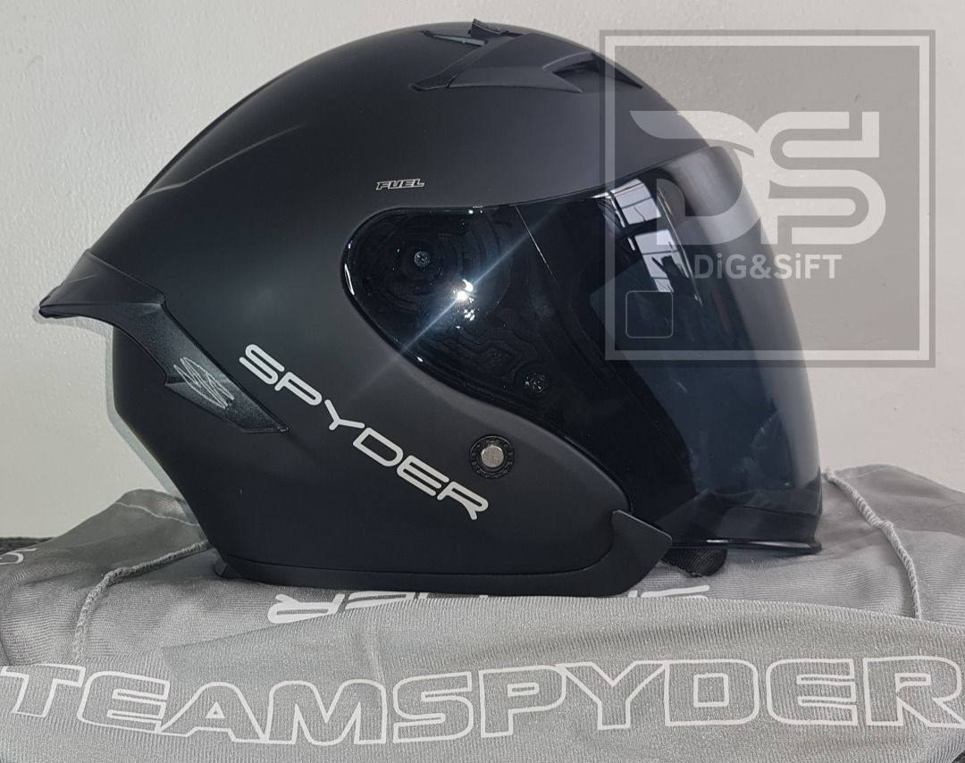 SALE Preowned Spyder Open face Helmet with Dual Visor FUEL S0