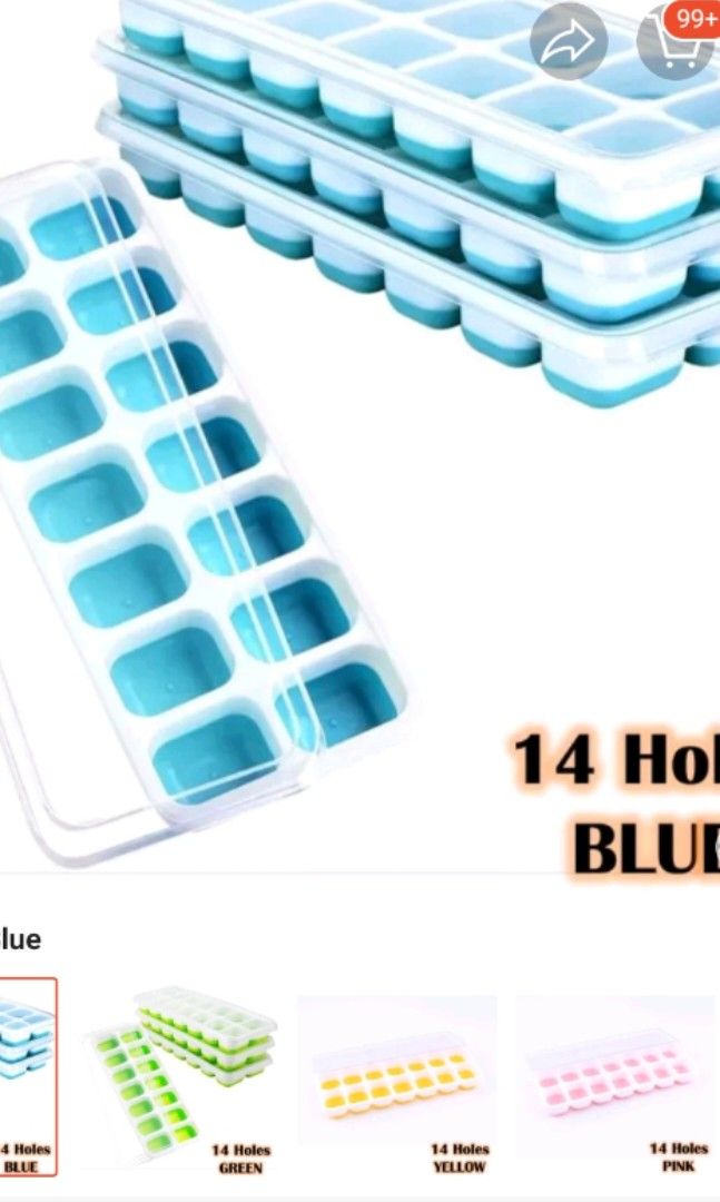 Silicone Ice Cube Tray (14 holes) x3, Babies & Kids, Nursing & Feeding