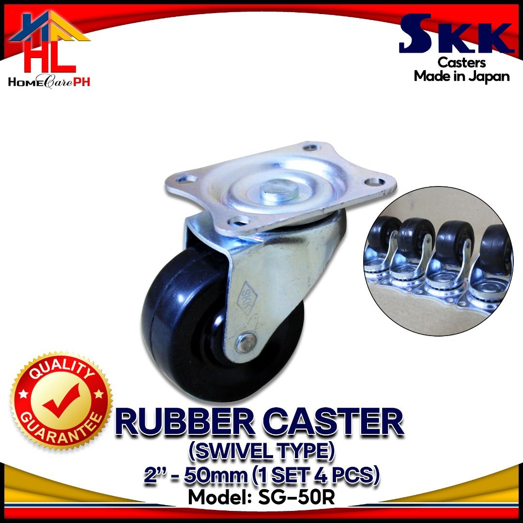 SKK Rubber Wheel Caster (Swivel Type), Commercial & Industrial