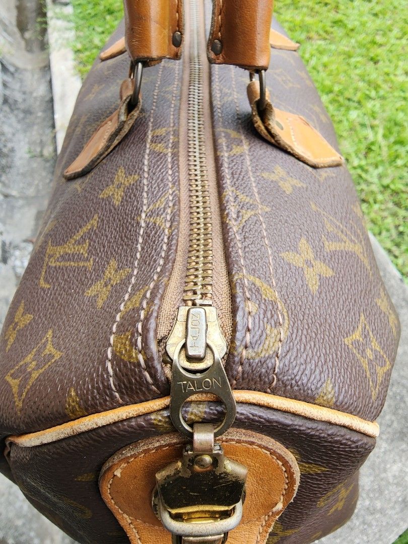 Louis Vuitton Handbag VINTAGE French Company Speedy 30 Monogram Canvas  Talon Zip