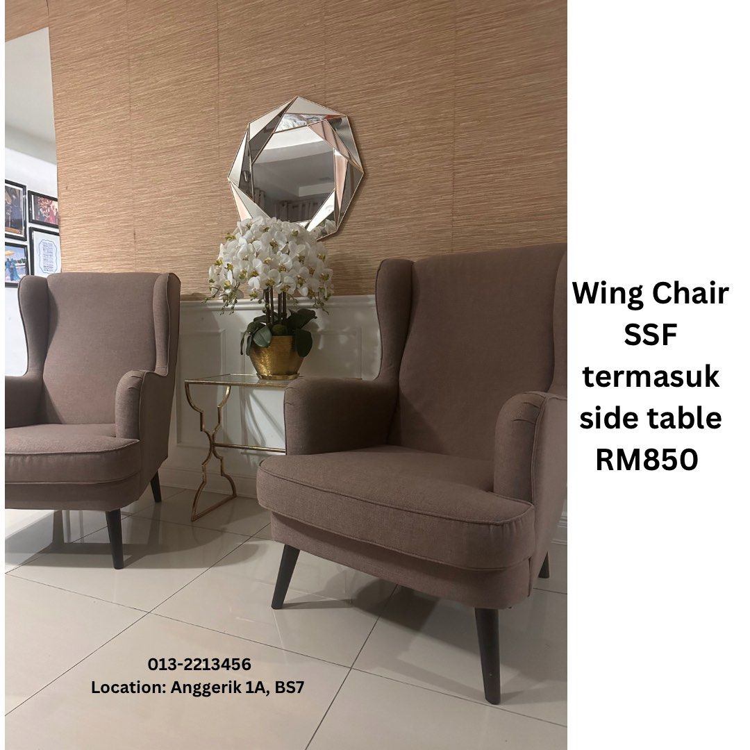SSF Wing Chair and Side Table