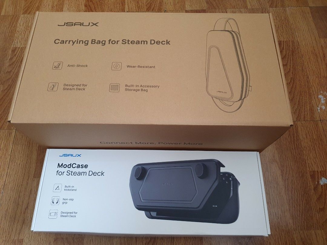 Steam deck Accessories by JSAUX (Category: Cases & Covers) located in Manila. Submitted by kiddgamer (Listing ID 1241435716, Image 2). Description: Steamdeck Accessories shopee.ph/kiddgamer_gadgets https://s.lazada.com.ph/s.hQ98w JSAUX Cooling Fan - 1,899 JSAUX Modcase - 1,585 JSAUX Matte Tempered Glass - 549 JSAUX Backplate - 1,585 JSAUX Travel Bag - 1,985 JSAUX dock - 1,699 Can be delivered via lalamove, grab or shopee checkout.