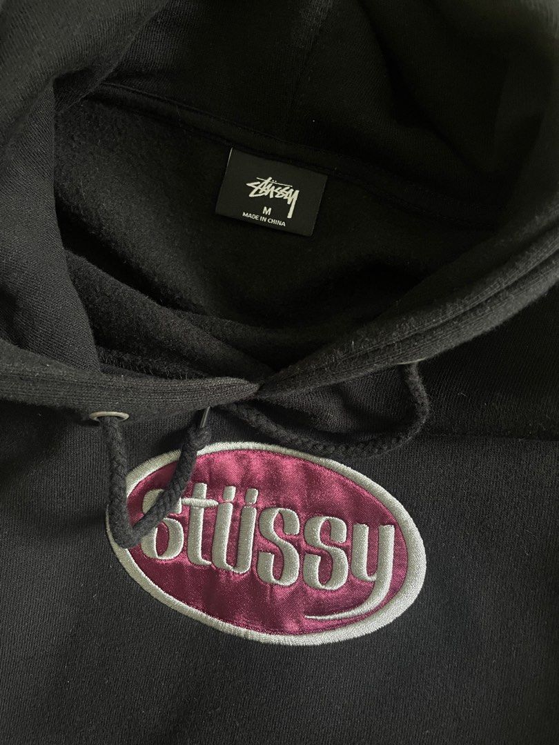 Stussy oval top applique hoodie
