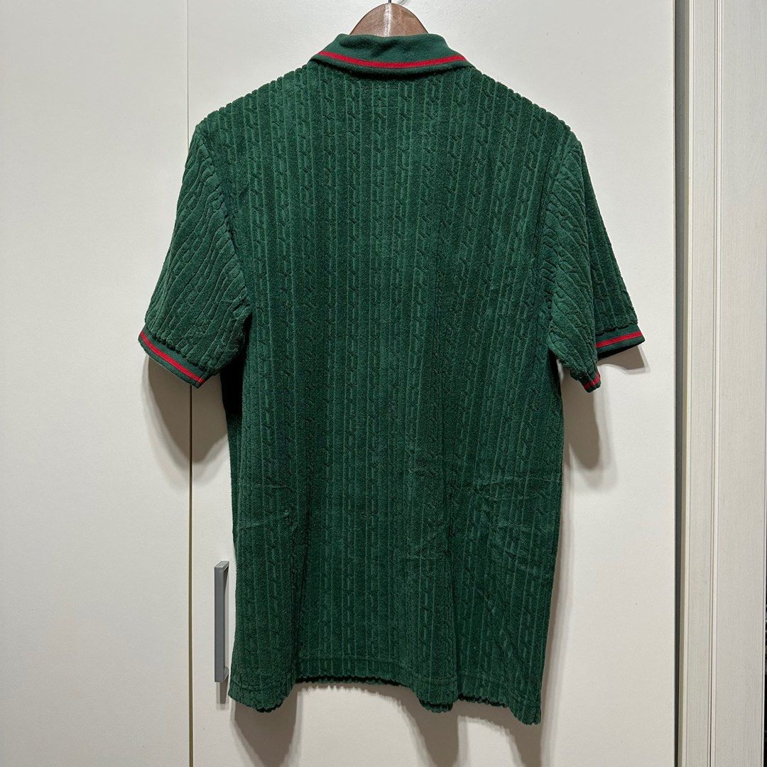 Supreme Cable Knit Terry Polo 毛巾布Polo衫Gucci 配色街頭潮流品牌