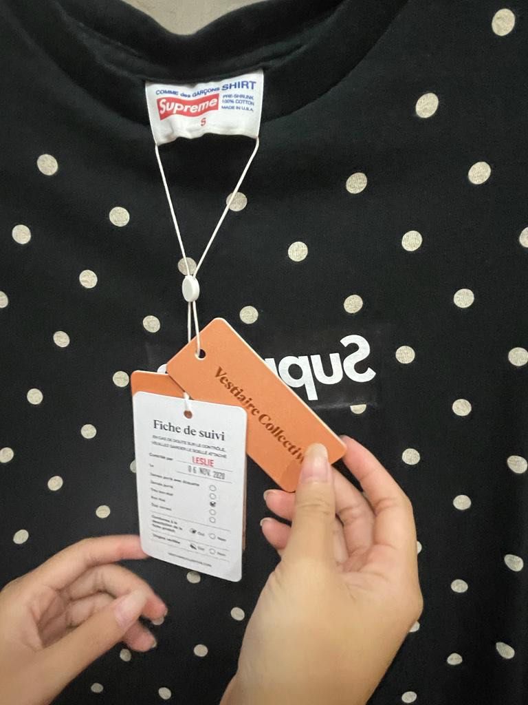 Supreme x CDG 2012 Polkadot Black Box Logo Black S Men s Fashion