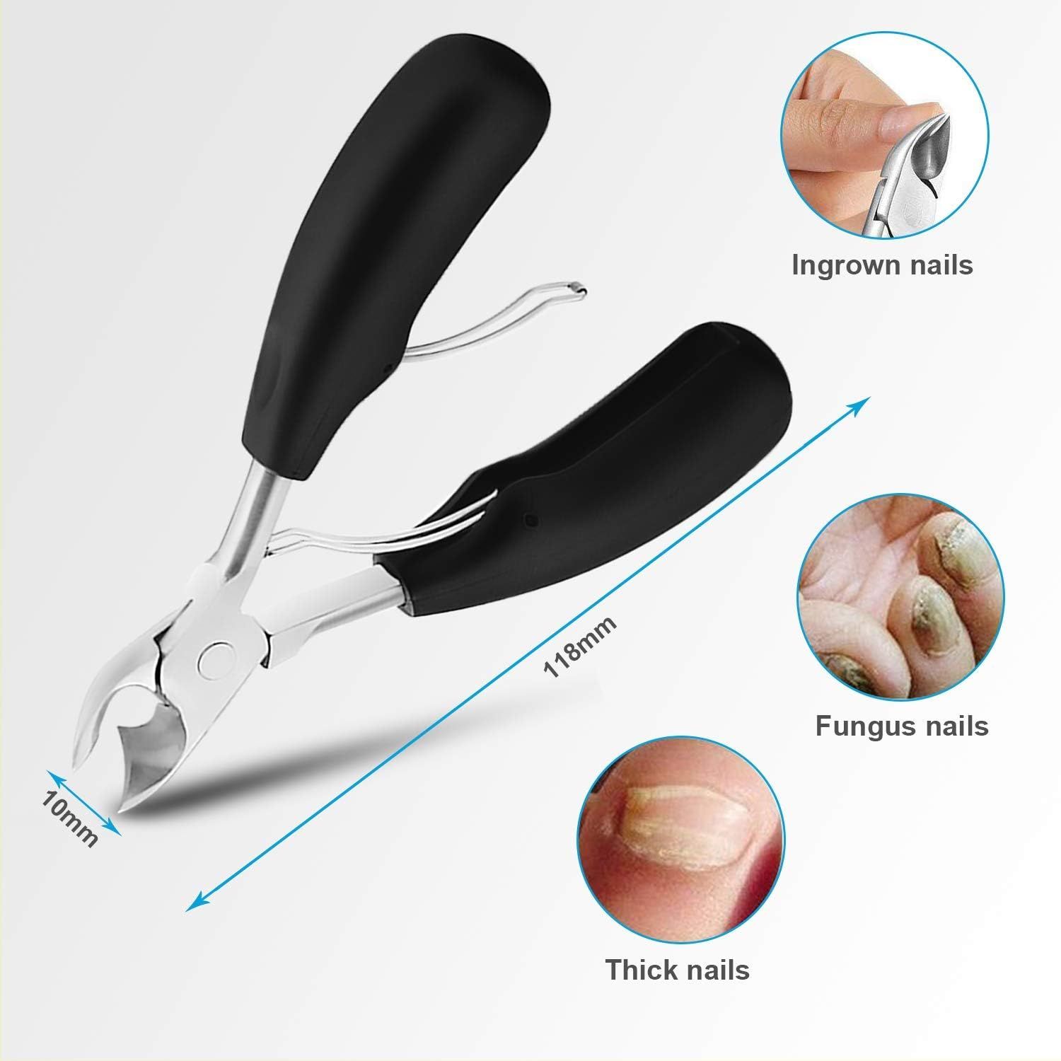 Thick Toenail Clippers, Podiatrist Toe Nail Clippers for Ingrown