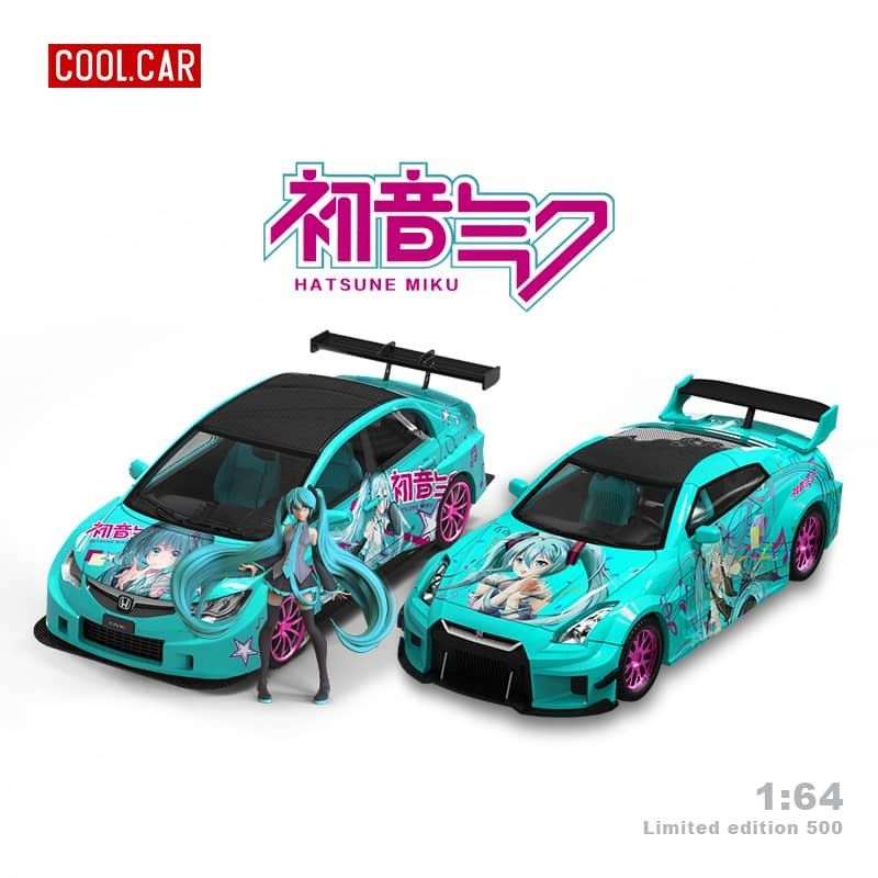 Time Micro TM 1:64合金模型！初音Hatsune Miku主題涂塗裝，CoolCar 