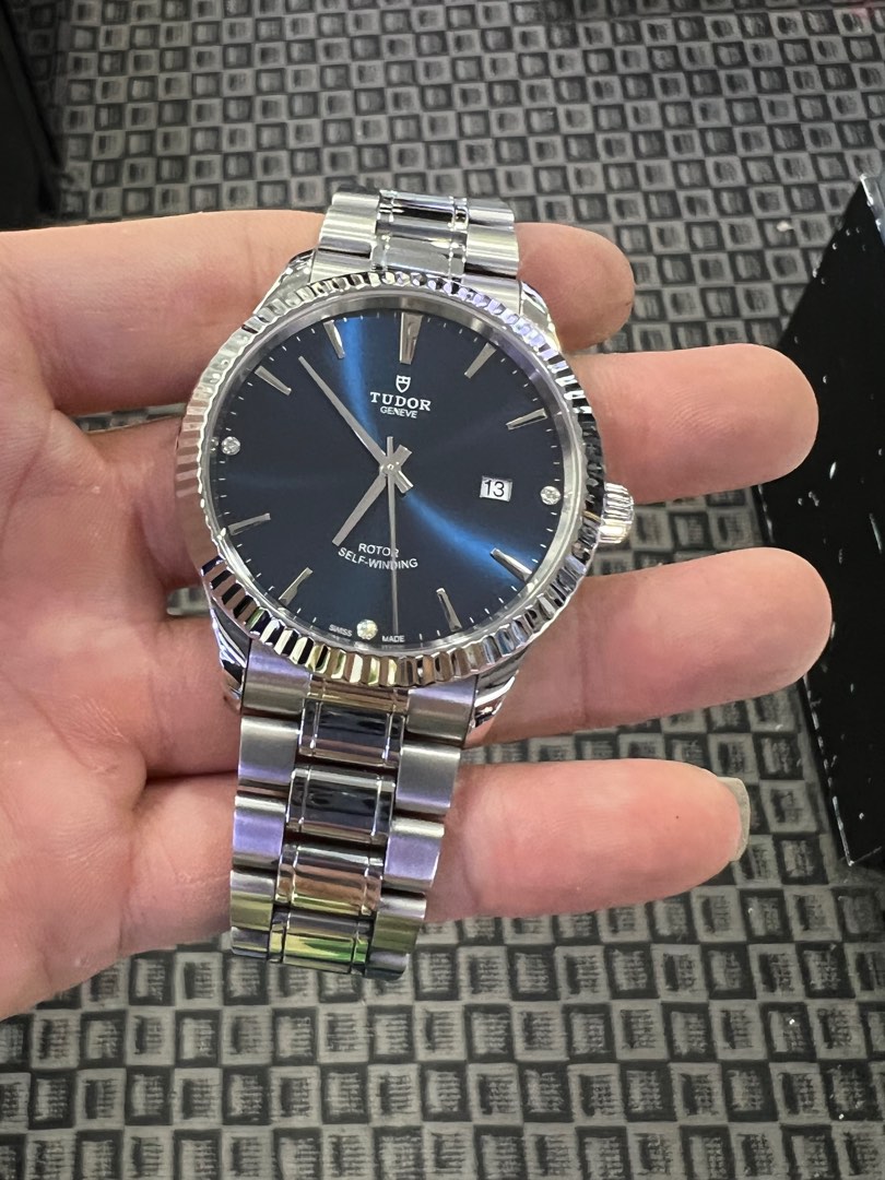 Tudor style blue dial clearance