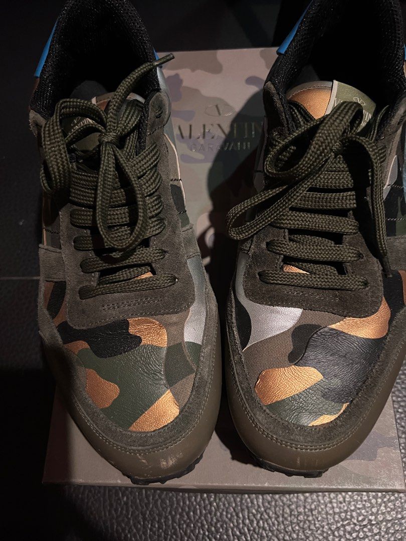 Valentino Garavani pre owned camo sneakers