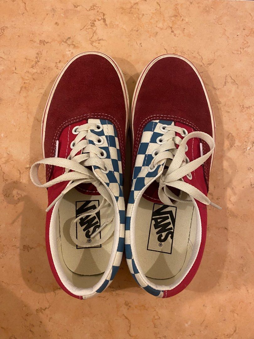 Vans old skull red checkered