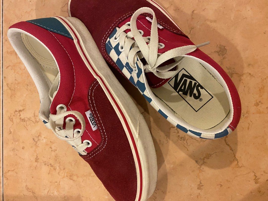 Rumba red checkerboard vans hot sale