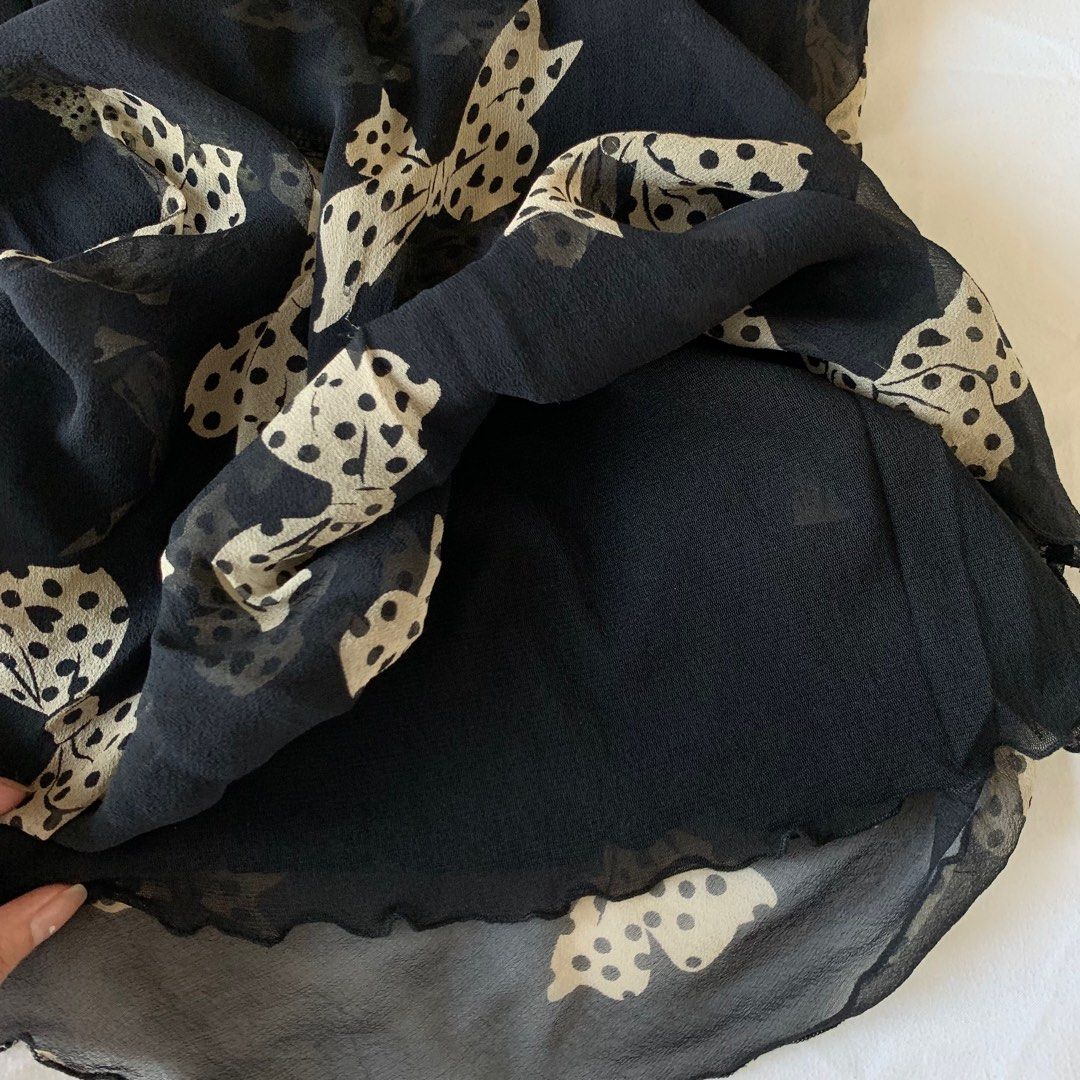 Vintage Asymmetrical Ribbon Top on Carousell