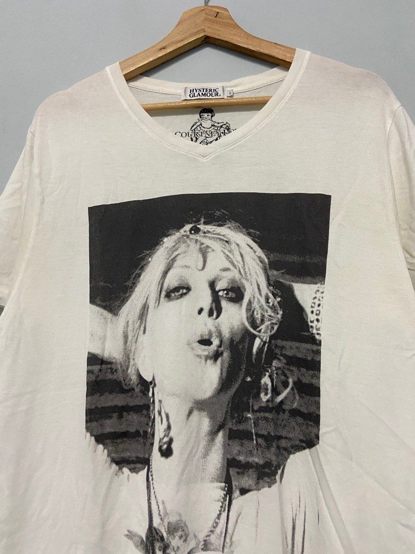 Vintage Hysteric Glamour Courtney Love Kurt Cobain Band Nirvana Japanese  Designer Japan Branf White Tee Photo Tee Big Face Wording Nobuhiko Kitamura