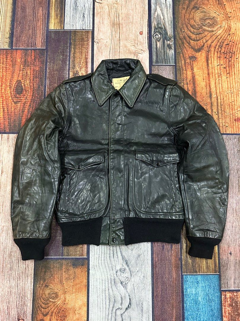Vintage leather flight jacket outlet