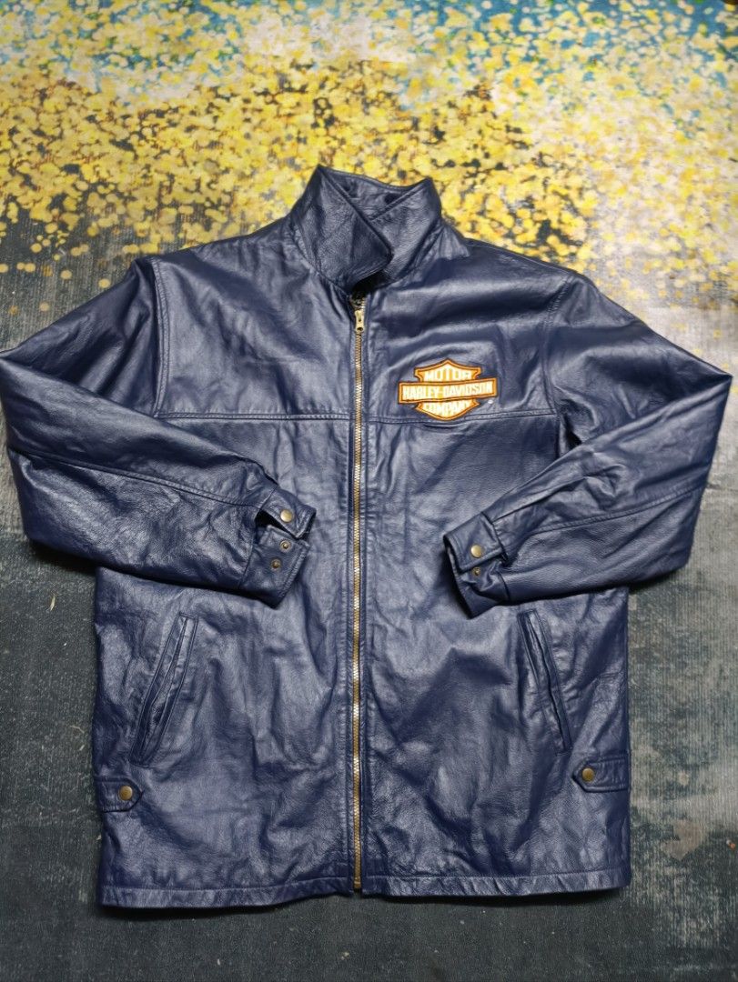 Vintage RYR Harley Davidson Leather Jacket Men s Fashion Coats